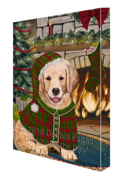 The Stocking was Hung Golden Retriever Dog Canvas Print Wall Art Décor CVS117746