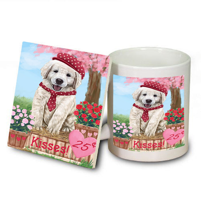 Rosie 25 Cent Kisses Golden Retriever Dog Mug and Coaster Set MUC55863