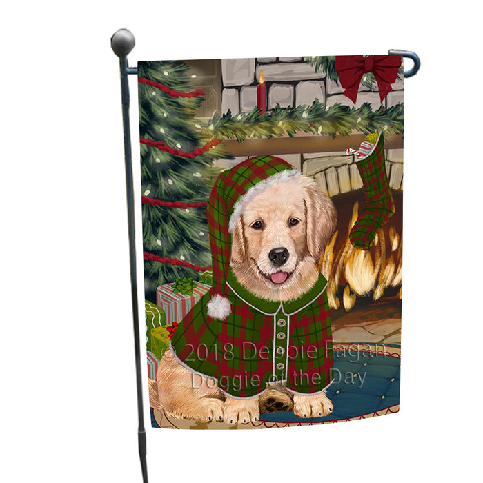 The Stocking was Hung Golden Retriever Dog Garden Flag GFLG55606