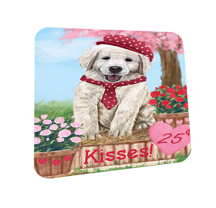 Rosie 25 Cent Kisses Golden Retriever Dog Coasters Set of 4 CST55829