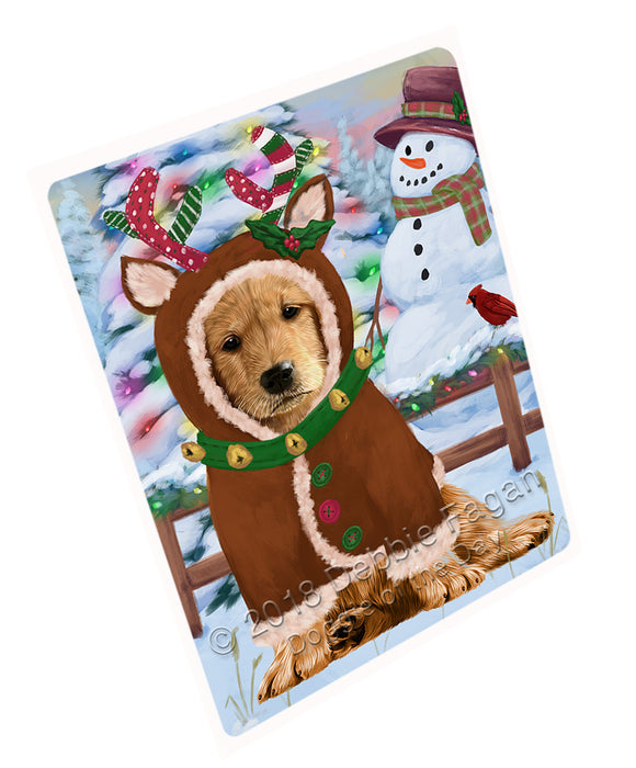 Christmas Gingerbread House Candyfest Golden Retriever Dog Magnet MAG74156 (Small 5.5" x 4.25")