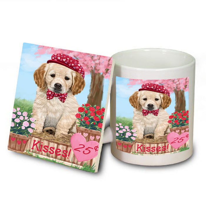 Rosie 25 Cent Kisses Golden Retriever Dog Mug and Coaster Set MUC55864