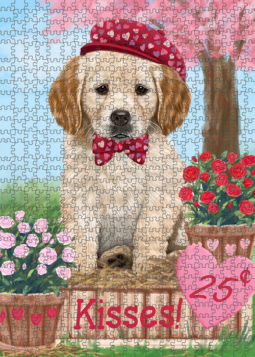 Rosie 25 Cent Kisses Golden Retriever Dog Puzzle with Photo Tin PUZL91692