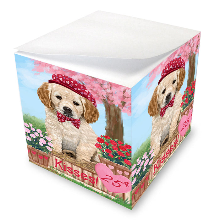 Rosie 25 Cent Kisses Golden Retriever Dog Note Cube NOC53944