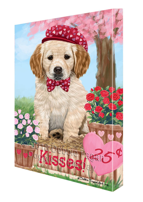 Rosie 25 Cent Kisses Golden Retriever Dog Canvas Print Wall Art Décor CVS125072
