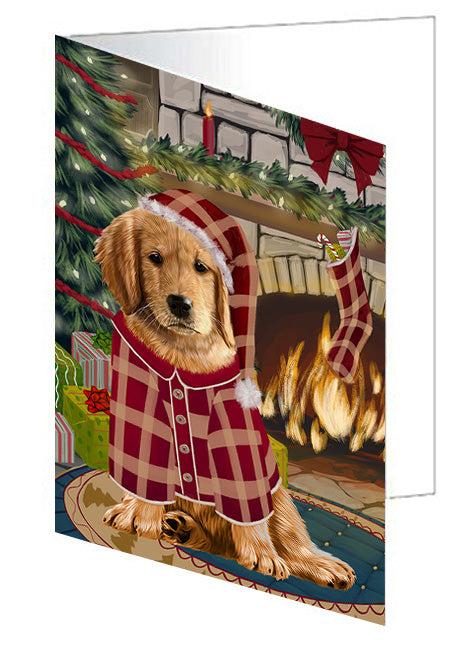 The Stocking was Hung Belgian Shepherd Dog Handmade Artwork Assorted Pets Greeting Cards and Note Cards with Envelopes for All Occasions and Holiday Seasons GCD70106