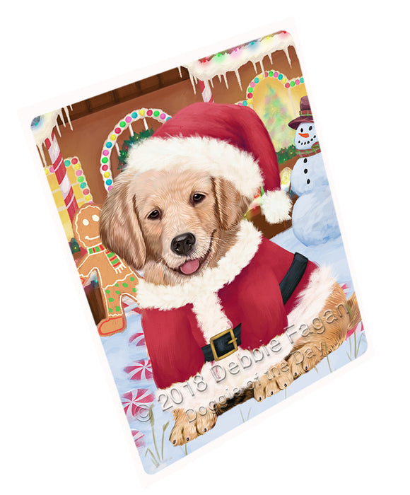 Christmas Gingerbread House Candyfest Golden Retriever Dog Large Refrigerator / Dishwasher Magnet RMAG100308