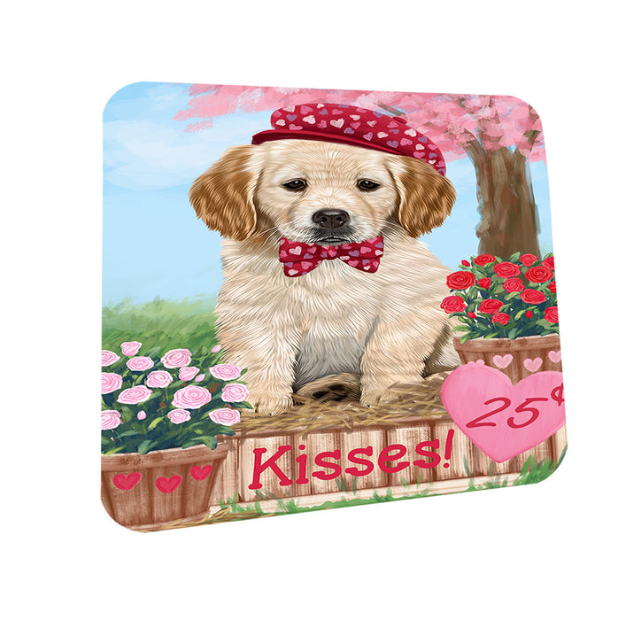 Rosie 25 Cent Kisses Golden Retriever Dog Coasters Set of 4 CST55830