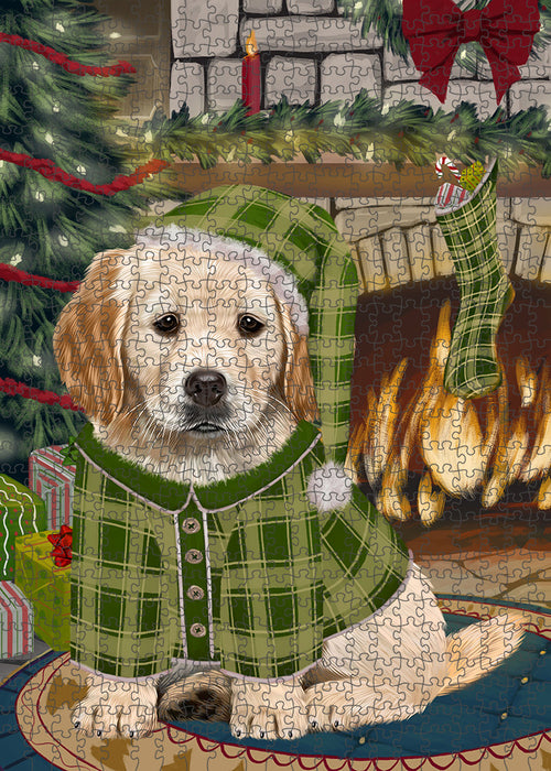 The Stocking was Hung Golden Retriever Dog Puzzle  PUZL89464