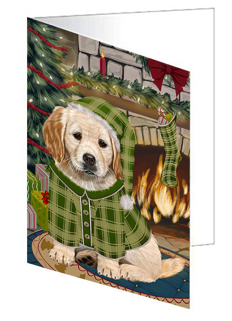 The Stocking was Hung Belgian Shepherd Dog Handmade Artwork Assorted Pets Greeting Cards and Note Cards with Envelopes for All Occasions and Holiday Seasons GCD70103