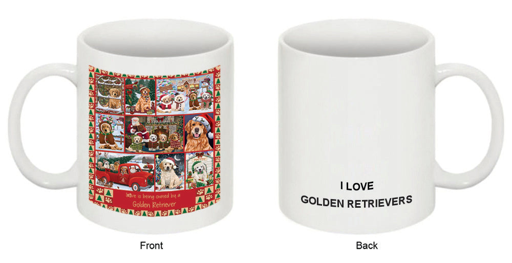Love is Being Owned Christmas Golden Retriever Dogs Coffee Mug MUG52624
