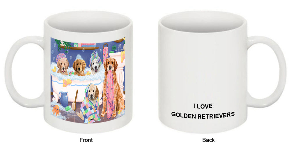 Rub A Dub Dogs In A Tub Golden Retrievers Dog Coffee Mug MUG52188