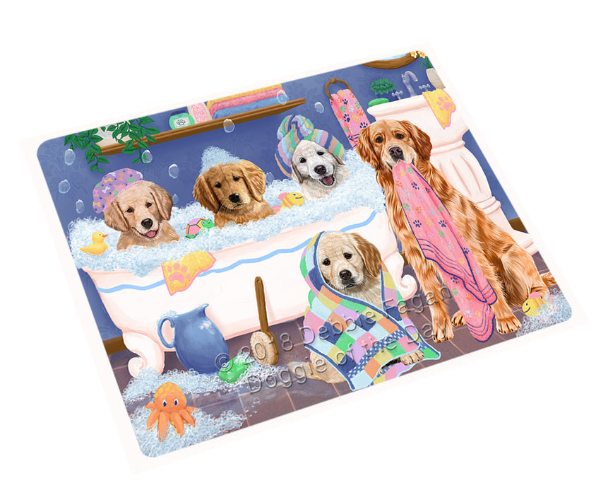 Rub A Dub Dogs In A Tub Golden Retrievers Dog Magnet MAG75507 (Small 5.5" x 4.25")