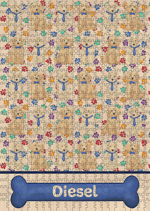 Rainbow Paw Print Goldendoodle Dogs Puzzle  PUZL97760