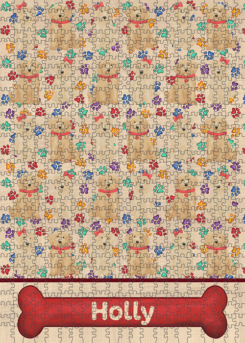 Rainbow Paw Print Goldendoodle Dogs Puzzle  PUZL97764