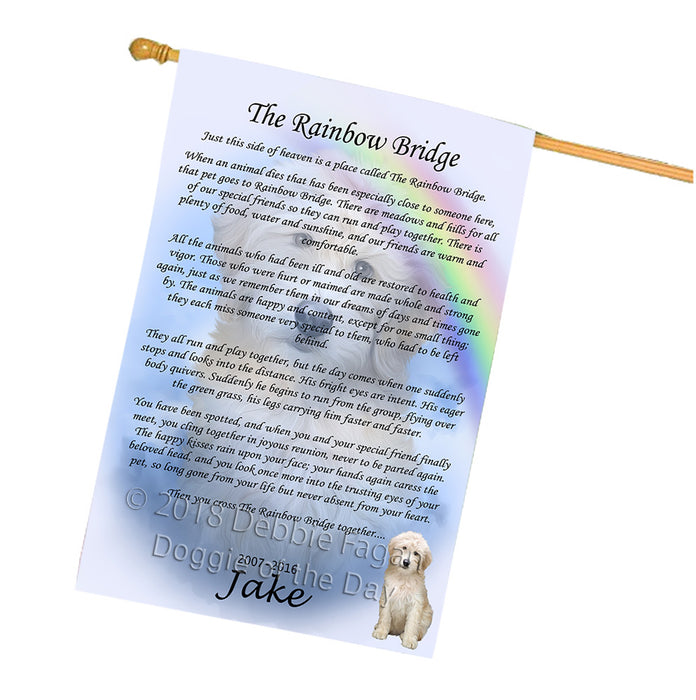 Rainbow Bridge Goldendoodle Dog House Flag FLG56320