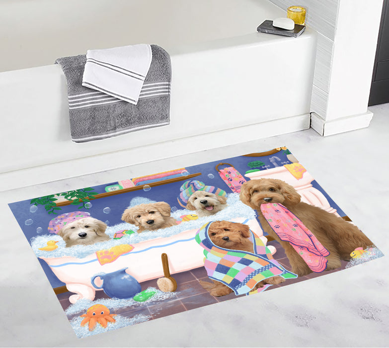 Rub A Dub Dogs In A Tub Goldendoodle Dogs Bath Mat