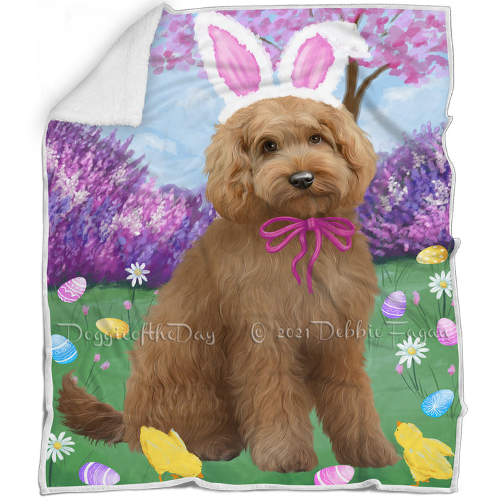 Easter Holiday Goldendoodle Dog Blanket BLNKT131772