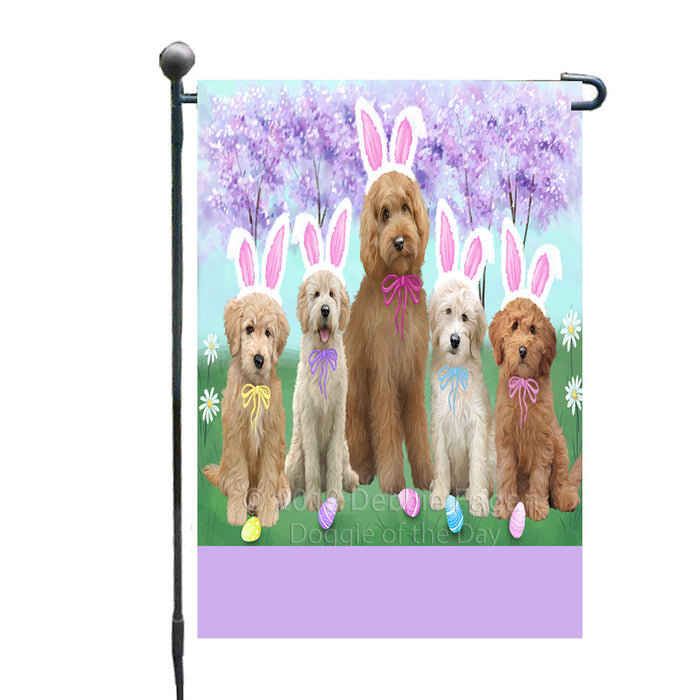 Personalized Easter Holiday Goldendoodle Dogs Custom Garden Flags GFLG-DOTD-A58871