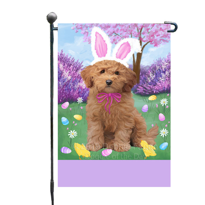 Personalized Easter Holiday Goldendoodle Dog Custom Garden Flags GFLG-DOTD-A58872