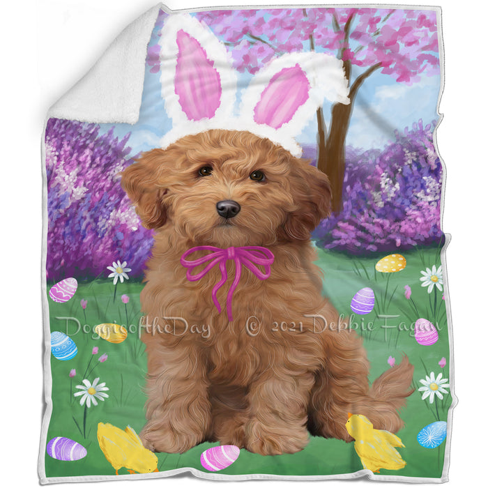 Easter Holiday Goldendoodle Dog Blanket BLNKT131790
