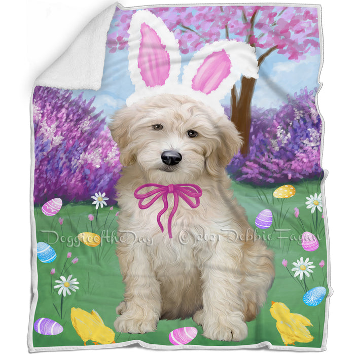 Easter Holiday Goldendoodle Dog Blanket BLNKT131808
