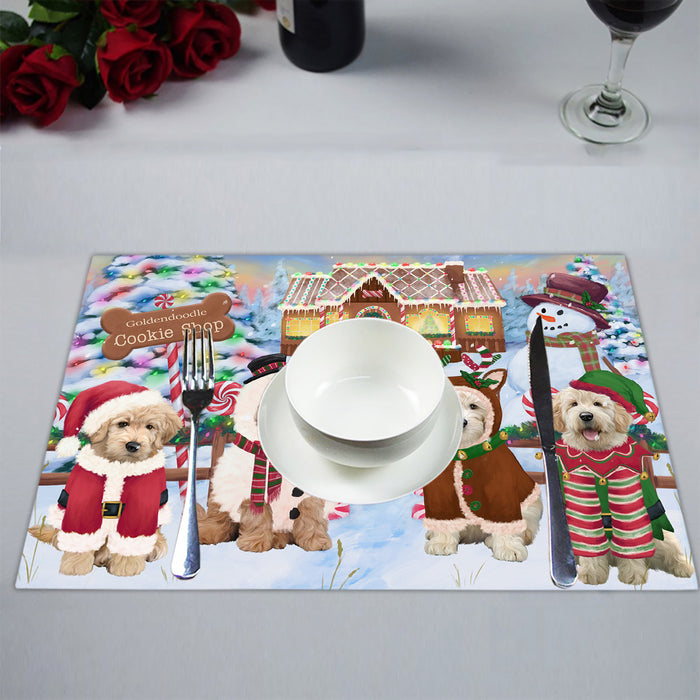 Holiday Gingerbread Cookie Goldendoodle Dogs Placemat