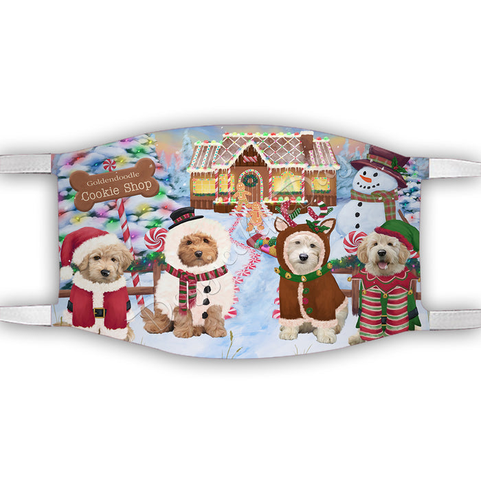 Holiday Gingerbread Cookie Goldendoodle Dogs Shop Face Mask FM48899