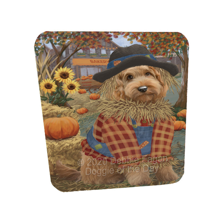 Halloween 'Round Town Goldendoodle Dogs Coasters Set of 4 CSTA57957