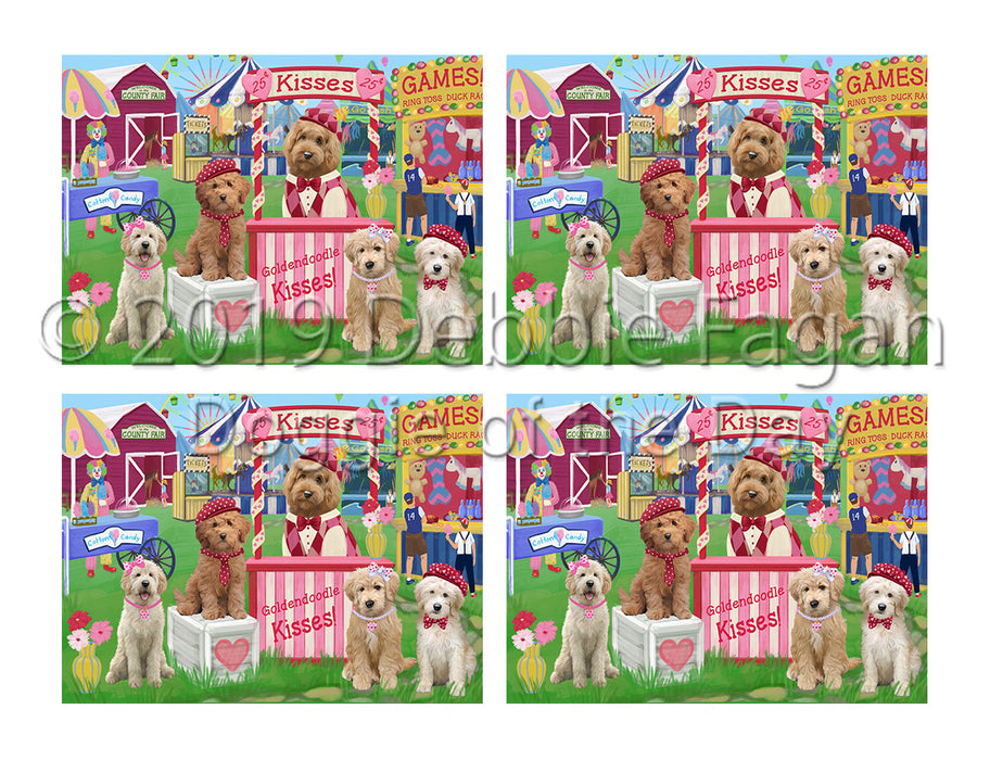 Carnival Kissing Booth Goldendoodle Dogs Placemat