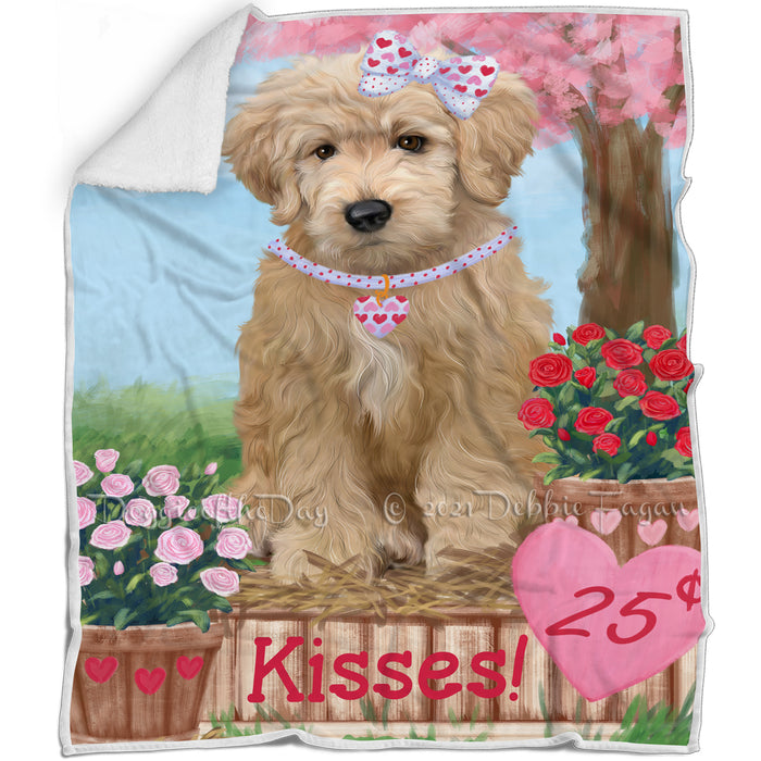 Rosie 25 Cent Kisses Goldendoodle Dog Blanket BLNKT122277