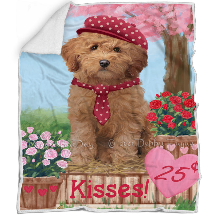 Rosie 25 Cent Kisses Goldendoodle Dog Blanket BLNKT122286