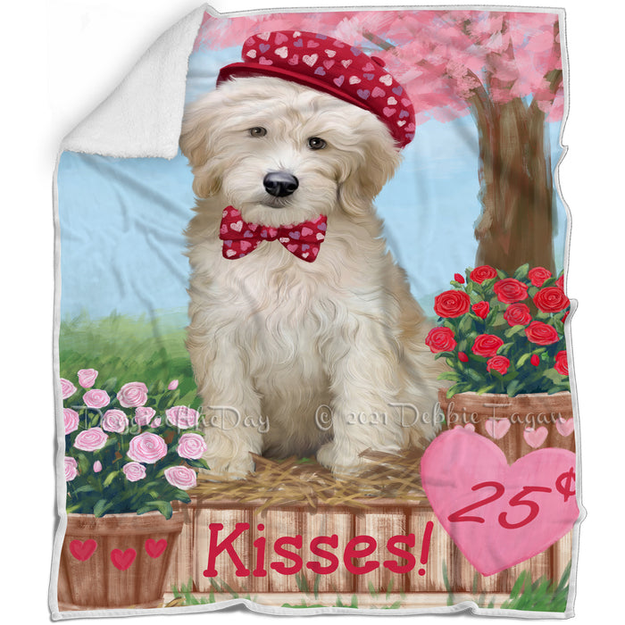 Rosie 25 Cent Kisses Goldendoodle Dog Blanket BLNKT122295