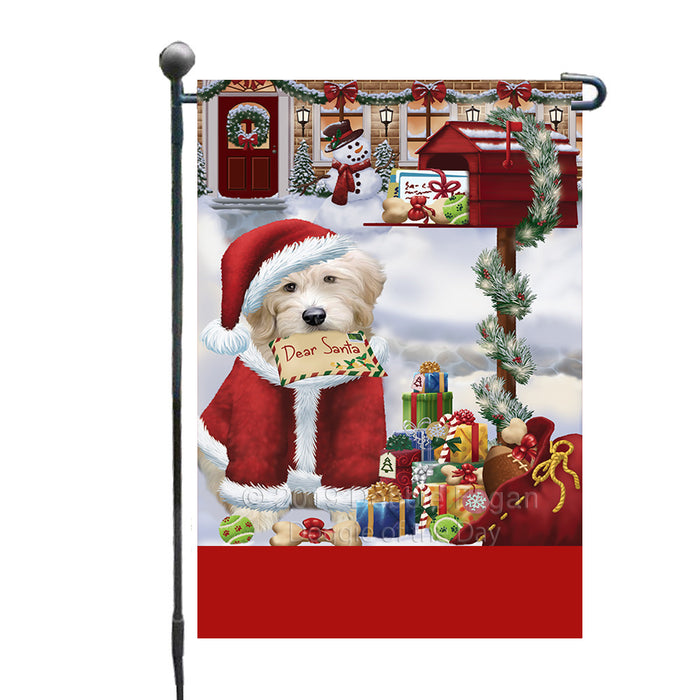 Personalized Happy Holidays Mailbox Goldendoodle Dog Christmas Custom Garden Flags GFLG-DOTD-A59937