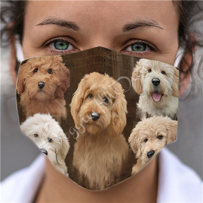 Rustic Goldendoodle Dogs Face Mask FM50058