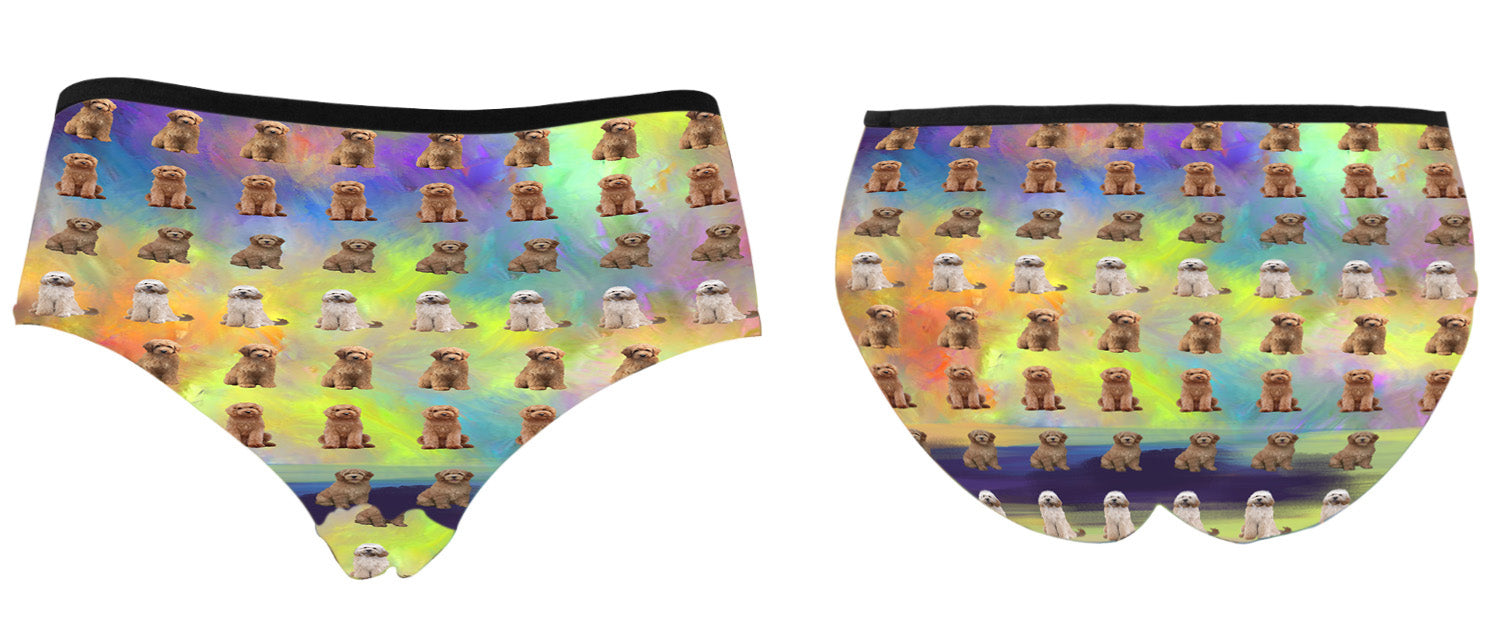 Paradise Wave Goldendoodle Dogs High Waist Women's Briefs