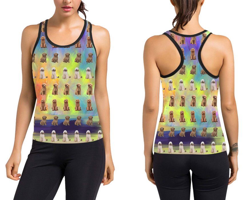 Paradise Wave Goldendoodle Dogs Women's Racerback Tank Top