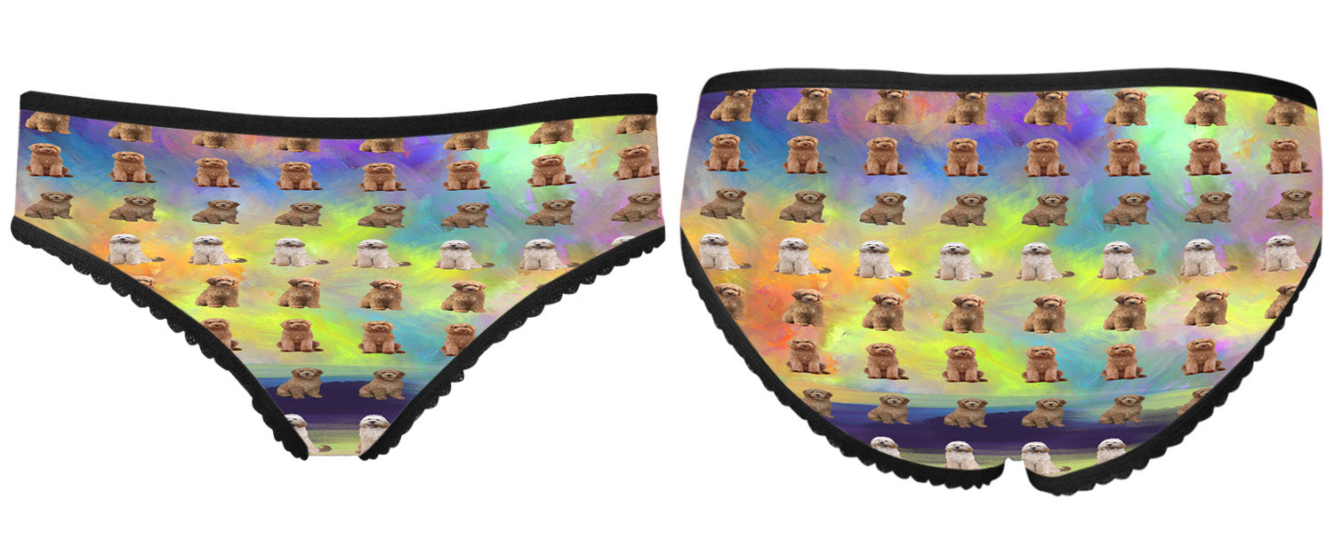 Paradise Wave Goldendoodle Dogs All Over Print High-cut Women's Brief