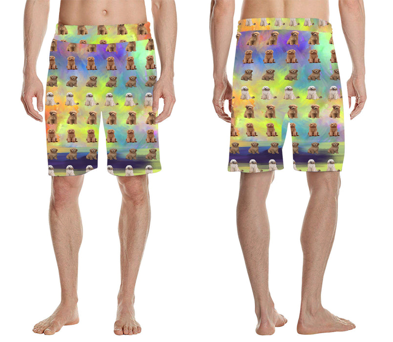 Paradise Wave Goldendoodle Dogs All Over Print Men's Casual Shorts