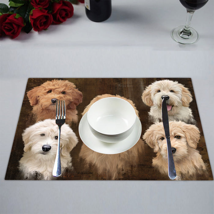 Rustic Goldendoodle Dogs Placemat