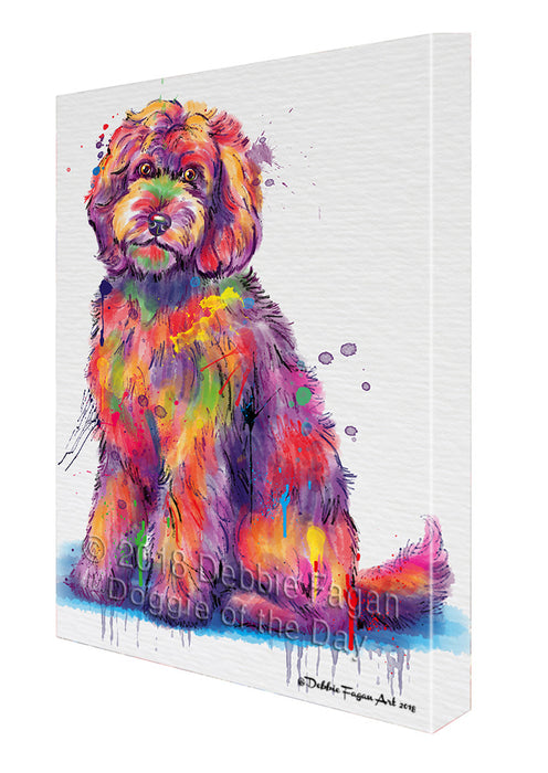 Watercolor Goldendoodle Dog Canvas Print Wall Art Décor CVS137204
