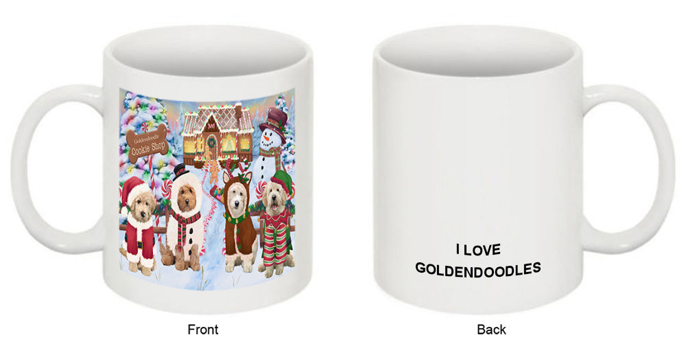 Holiday Gingerbread Cookie Shop Goldendoodles Dog Coffee Mug MUG51800