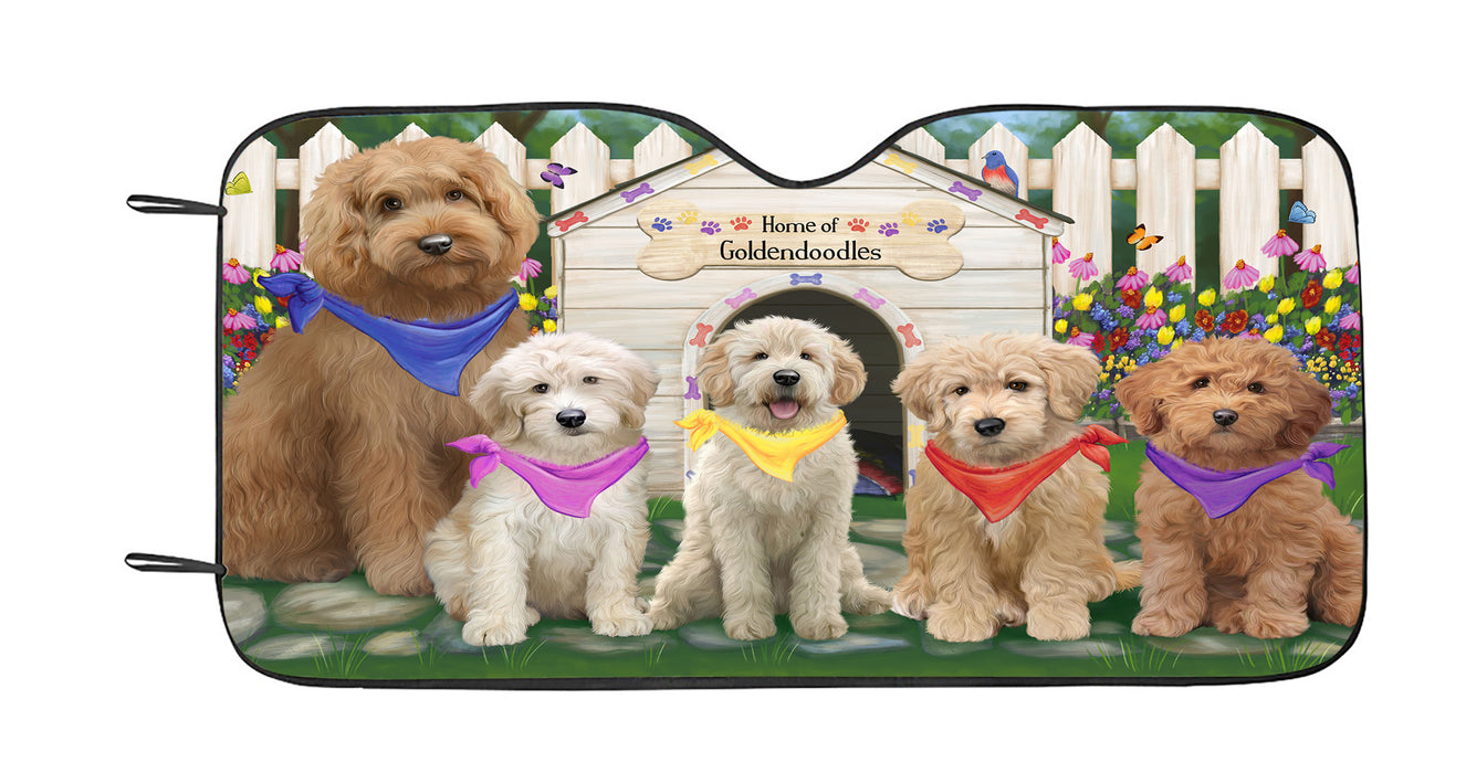 Spring Dog House Goldendoodle Dogs Car Sun Shade
