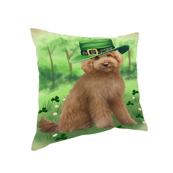 St. Patricks Day Irish Portrait Goldendoodle Dog Pillow PIL86124