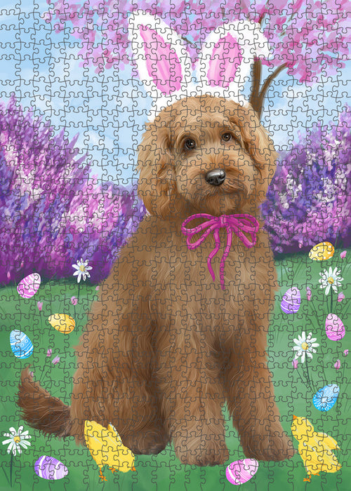 Easter Holiday Goldendoodle Dog Puzzle with Photo Tin PUZL95912