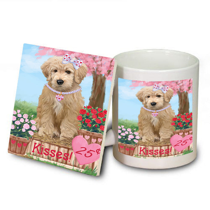Rosie 25 Cent Kisses Goldendoodle Dog Mug and Coaster Set MUC55865
