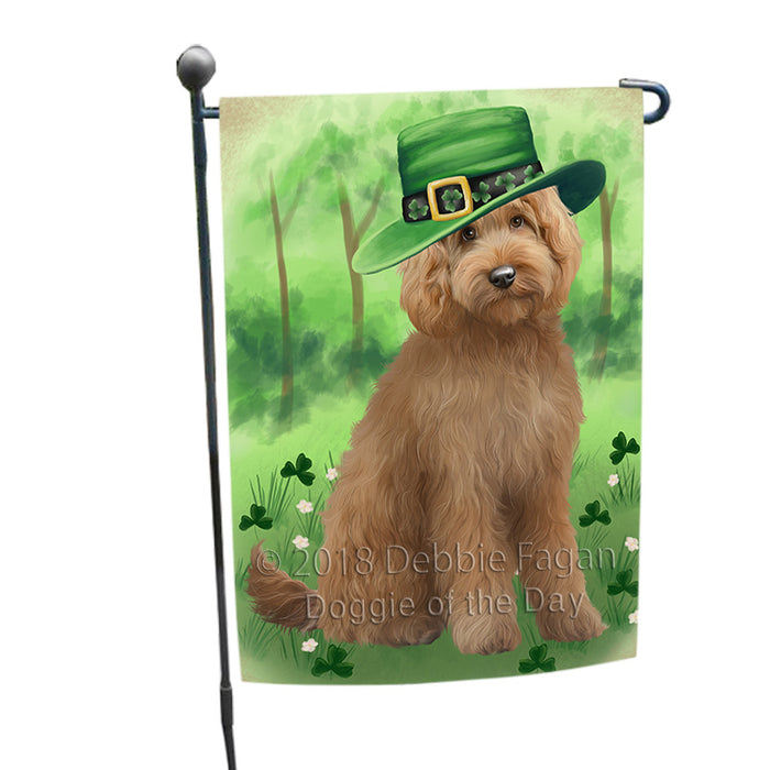 St. Patricks Day Irish Portrait Goldendoodle Dog Garden Flag GFLG64971