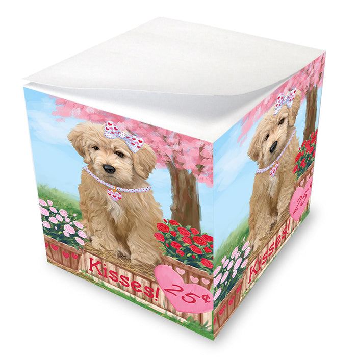 Rosie 25 Cent Kisses Goldendoodle Dog Note Cube NOC53945