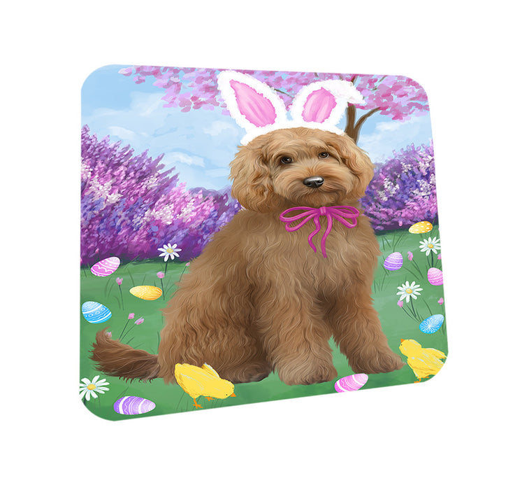 Easter Holiday Goldendoodle Dog Coasters Set of 4 CST56857