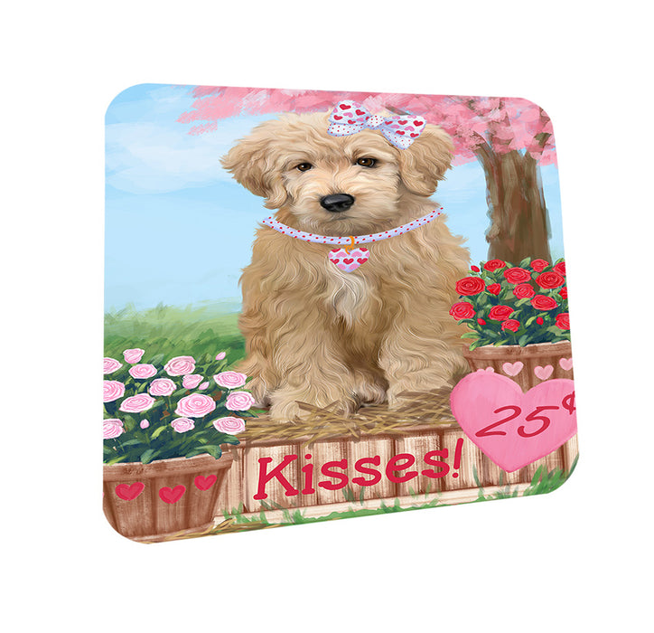 Rosie 25 Cent Kisses Goldendoodle Dog Coasters Set of 4 CST55831
